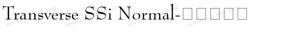 Transverse SSi Normal字体转换